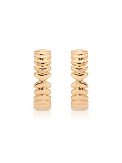 Medium Metal Moderna Hoops - 18k Gold Plated | Ettika