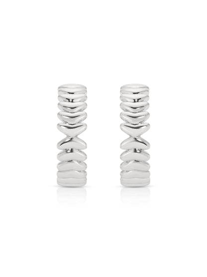 Medium Metal Moderna Hoops - 18k Gold Plated | Ettika