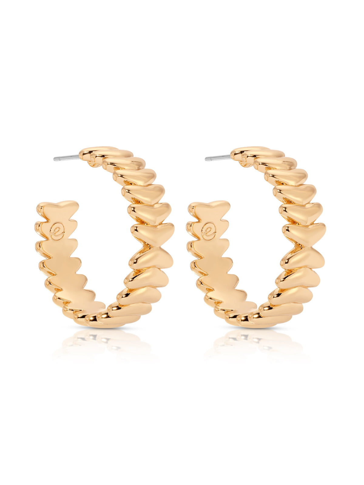 Medium Metal Moderna Hoops - 18k Gold Plated | Ettika