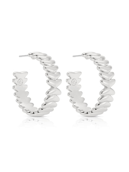 Medium Metal Moderna Hoops - 18k Gold Plated | Ettika