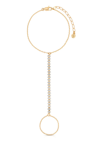 Stars Align Hand Chain - Clear Crystal with 18k Gold Plating | Ettika
