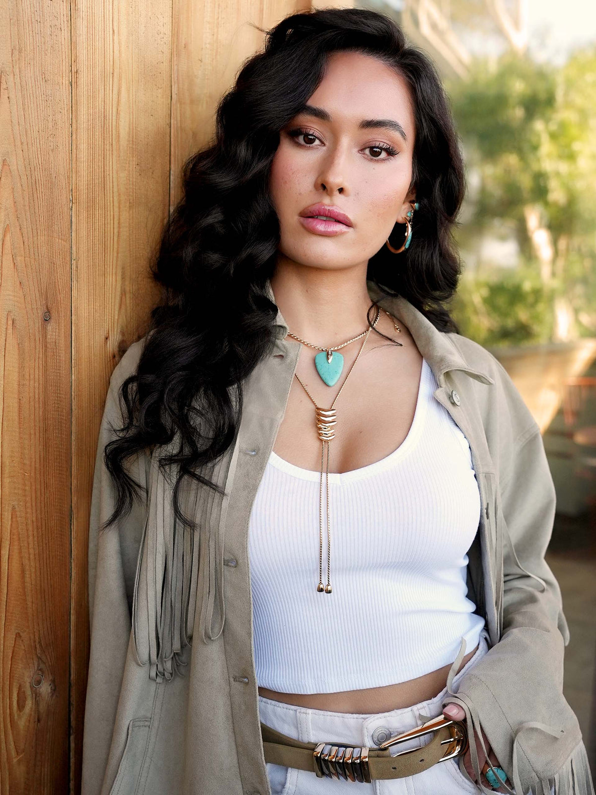 Turquoise Solstice Pendant Choker - Turquoise with 18k Gold Plating | Ettika