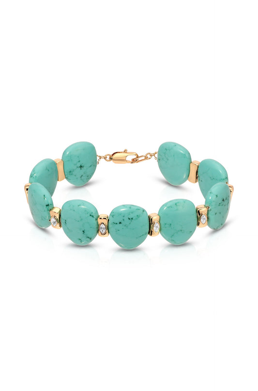 Turquoise Solstice Choker - Turquoise with 18k Gold Plating | Ettika