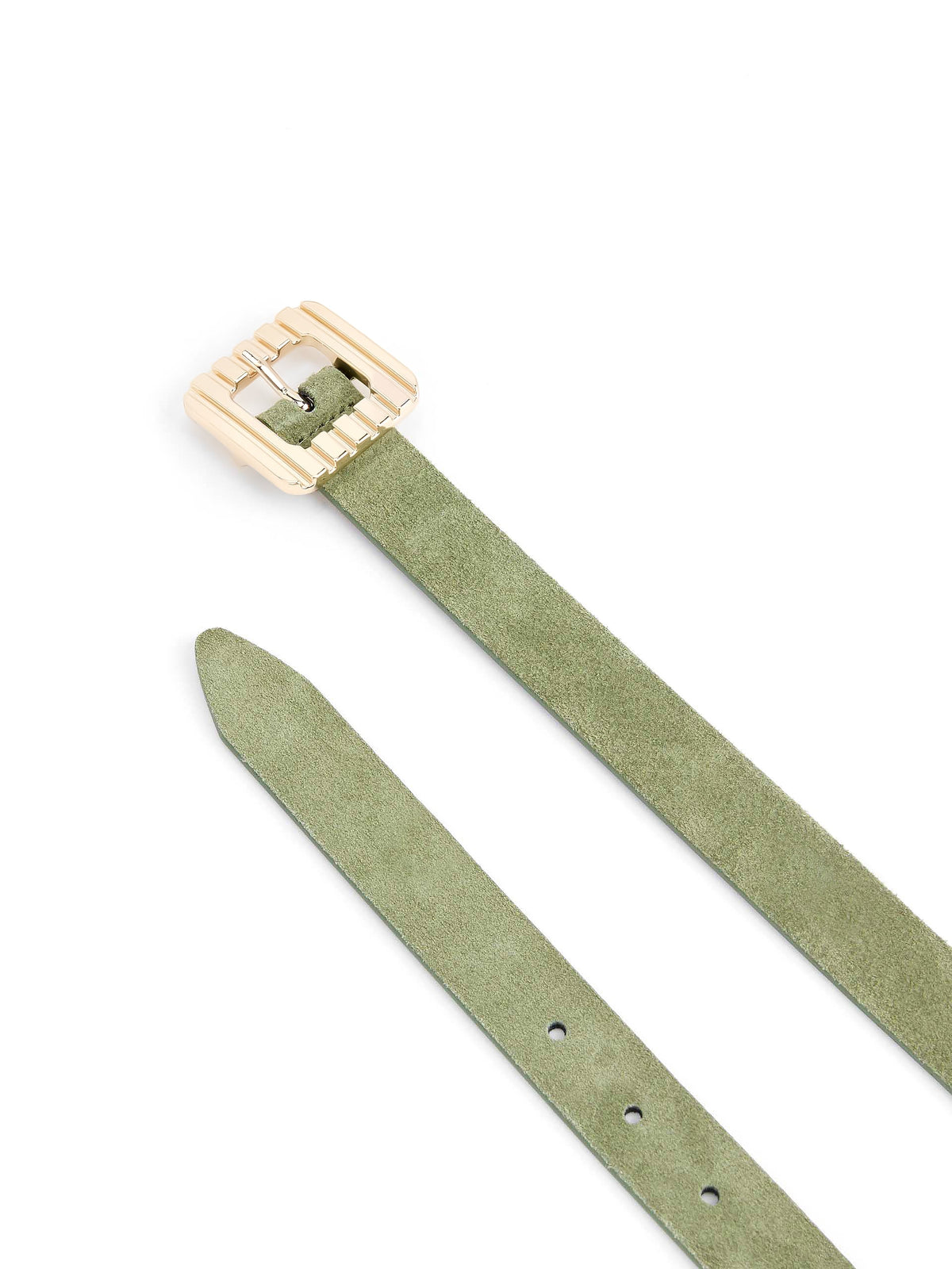 Timeless Texture Belt in Olivine - Olivine Suede with Gold Hardware | Ettika