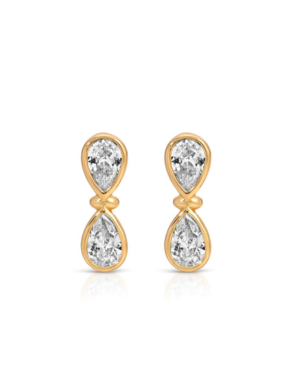 Infinity Crystal Studs - Clear Crystal with Silver Plating | Ettika