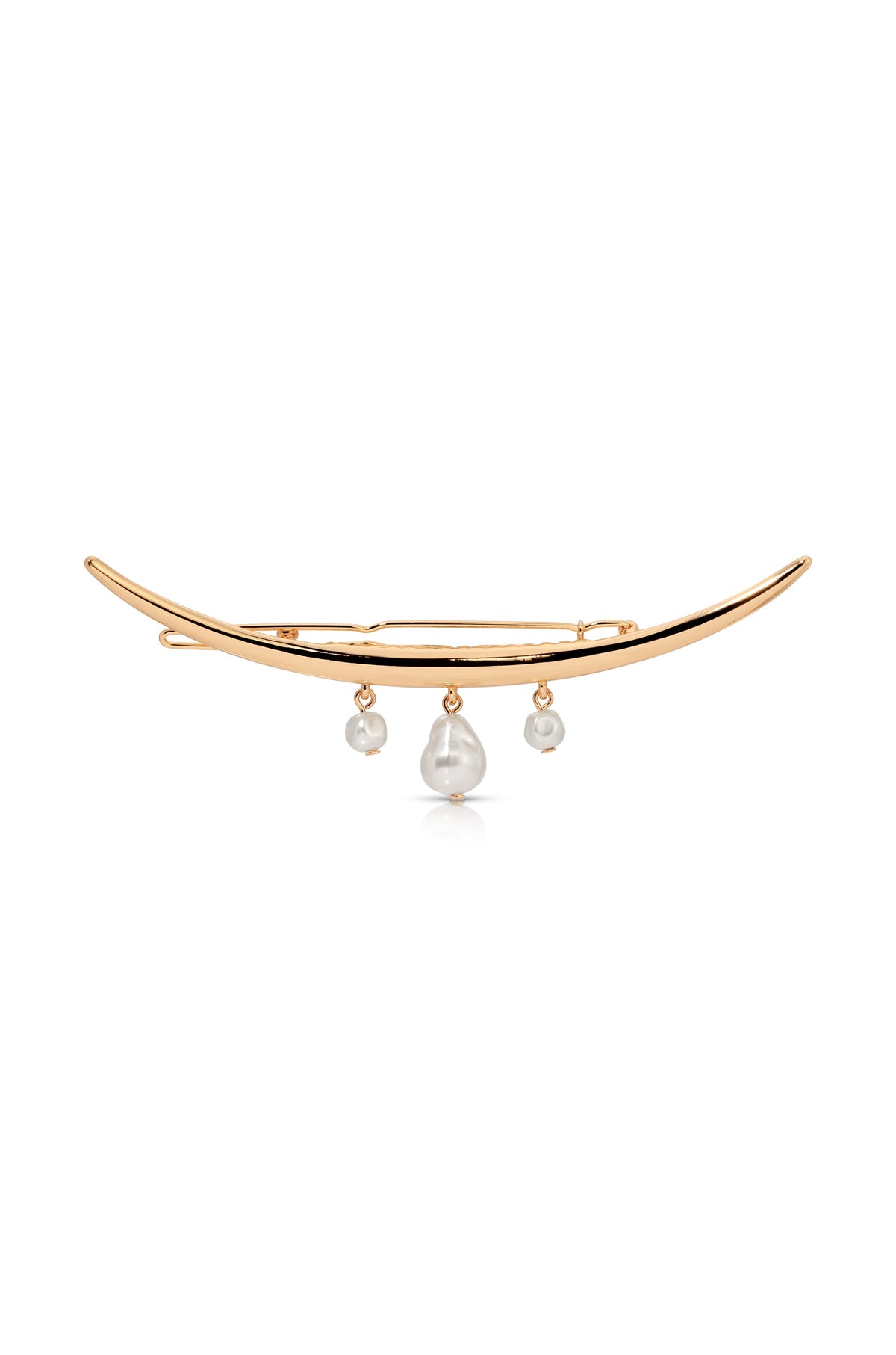 Mermaid Pearl Barrette - Pearl with Gold Tone | Ettika