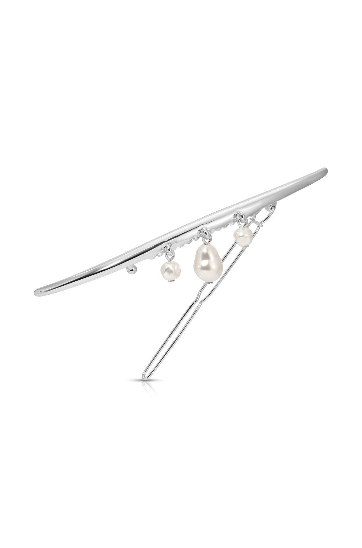 Mermaid Pearl Barrette - Pearl with Gold Tone | Ettika