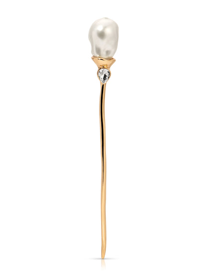 Mermaid Pearl Hair Pin - Pearl with Gold Tone | Ettika