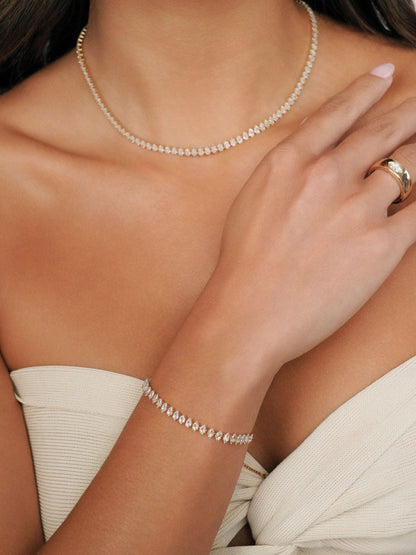 Radiant Adjustable Bracelet - Clear Crystal with 18k Gold Plating | Ettika