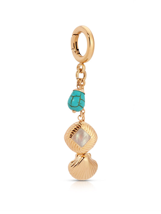 Golden Shore Bikini Charm - Turquoise with 18k Gold Plating | Ettika