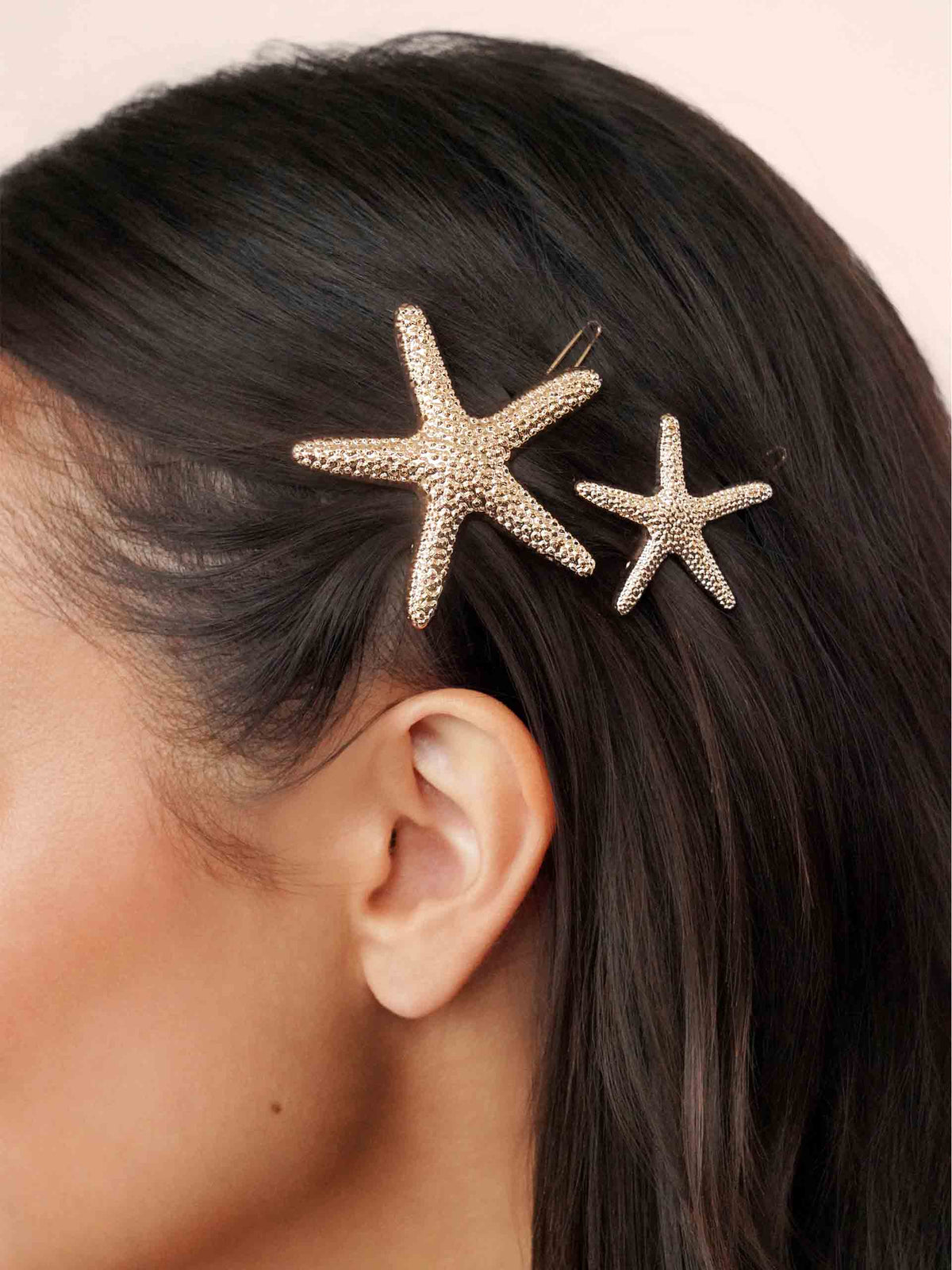 Starfish Barrette Set - Gold Tone | Ettika