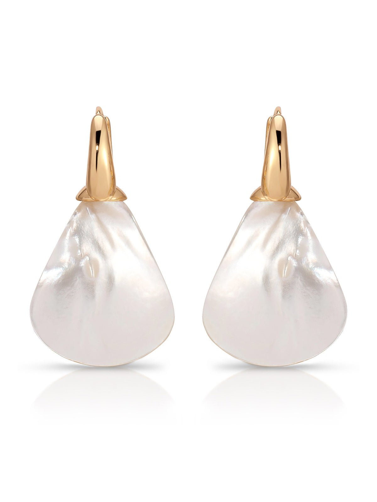 Sun-Kissed Pearl Earrings - Mother of Pearl with 18k Gold Plating | Ettika