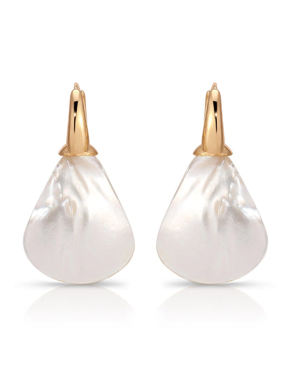 Sun-Kissed Pearl Earrings - Mother of Pearl with 18k Gold Plating | Ettika