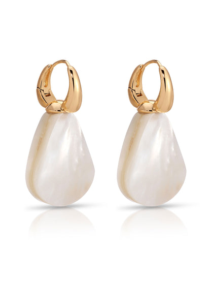 Sun-Kissed Pearl Earrings - Mother of Pearl with 18k Gold Plating | Ettika