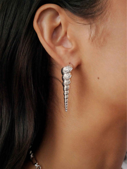 Capri Shell Earrings - Clear Crystal with 18k Gold Plating | Ettika