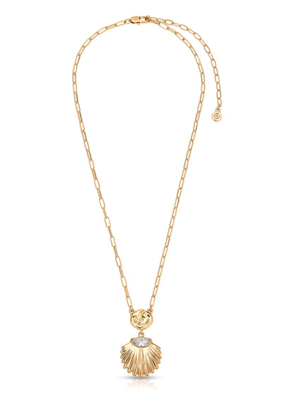 Santorini Pendant Necklace - Clear Crystal with 18k Gold Plating | Ettika