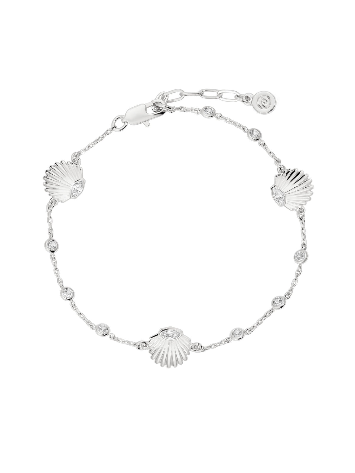 Santorini Shell Anklet - Clear Crystal with 18k Gold Plating | Ettika