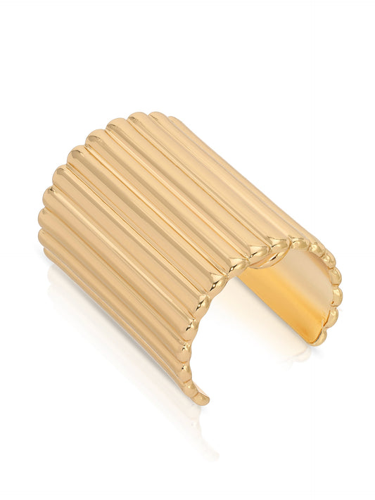 Ribbed Hair Cuff - Gold Tone | Ettika