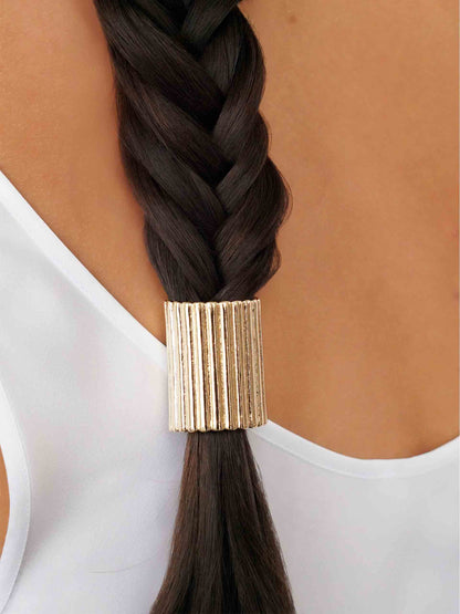 Ribbed Hair Cuff - Gold Tone | Ettika