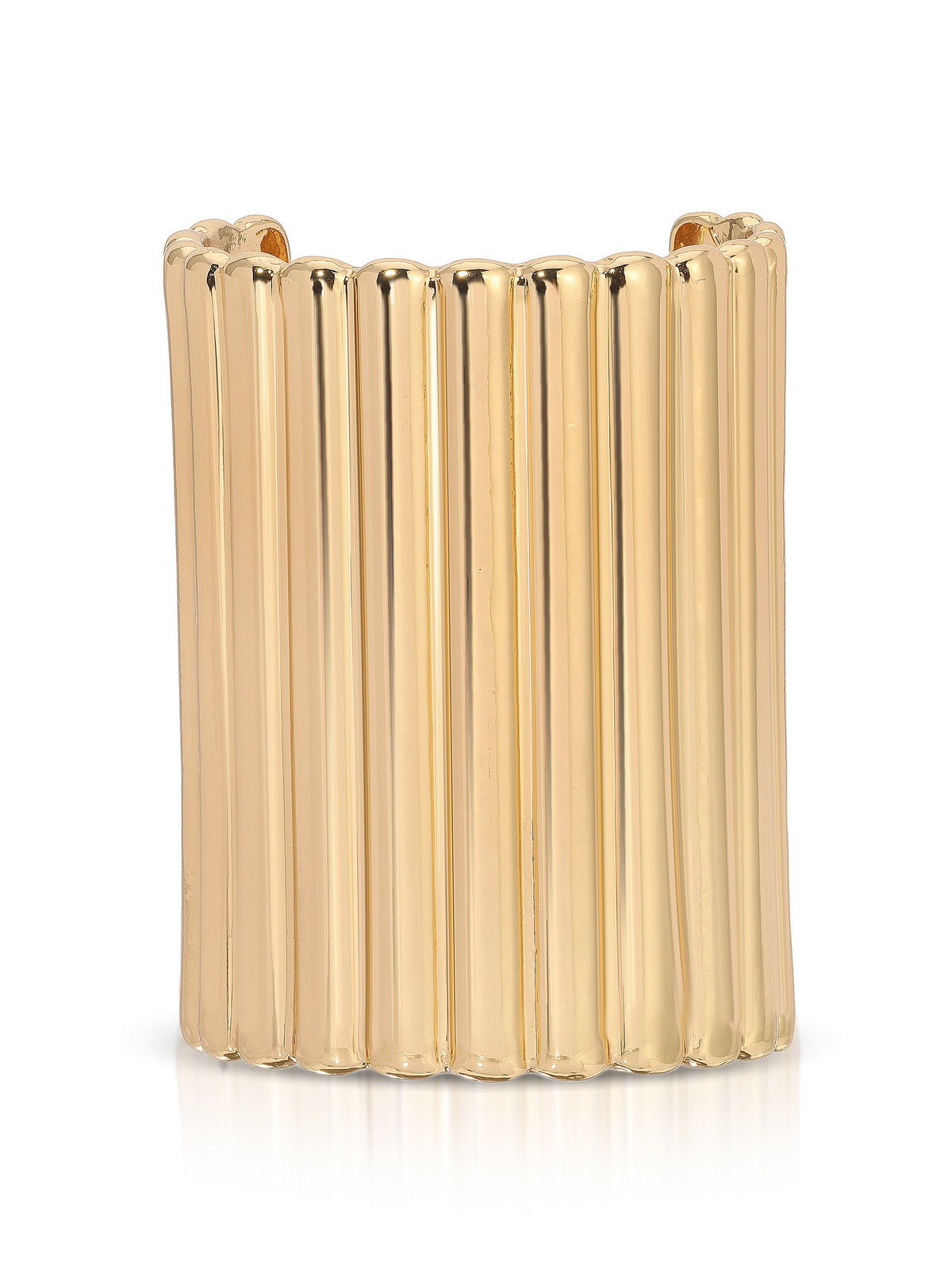 Ribbed Hair Cuff - Gold Tone | Ettika
