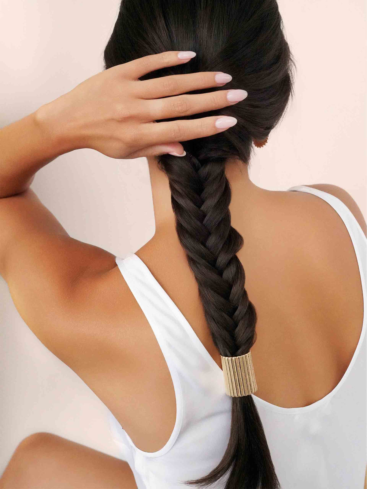 Ribbed Hair Cuff - Gold Tone | Ettika