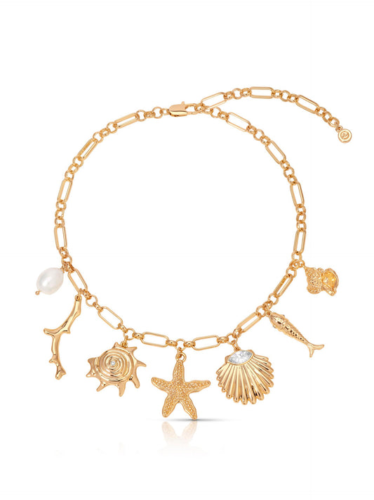 Oceanic Dreams Charm Necklace - 18k Gold Plated | Ettika