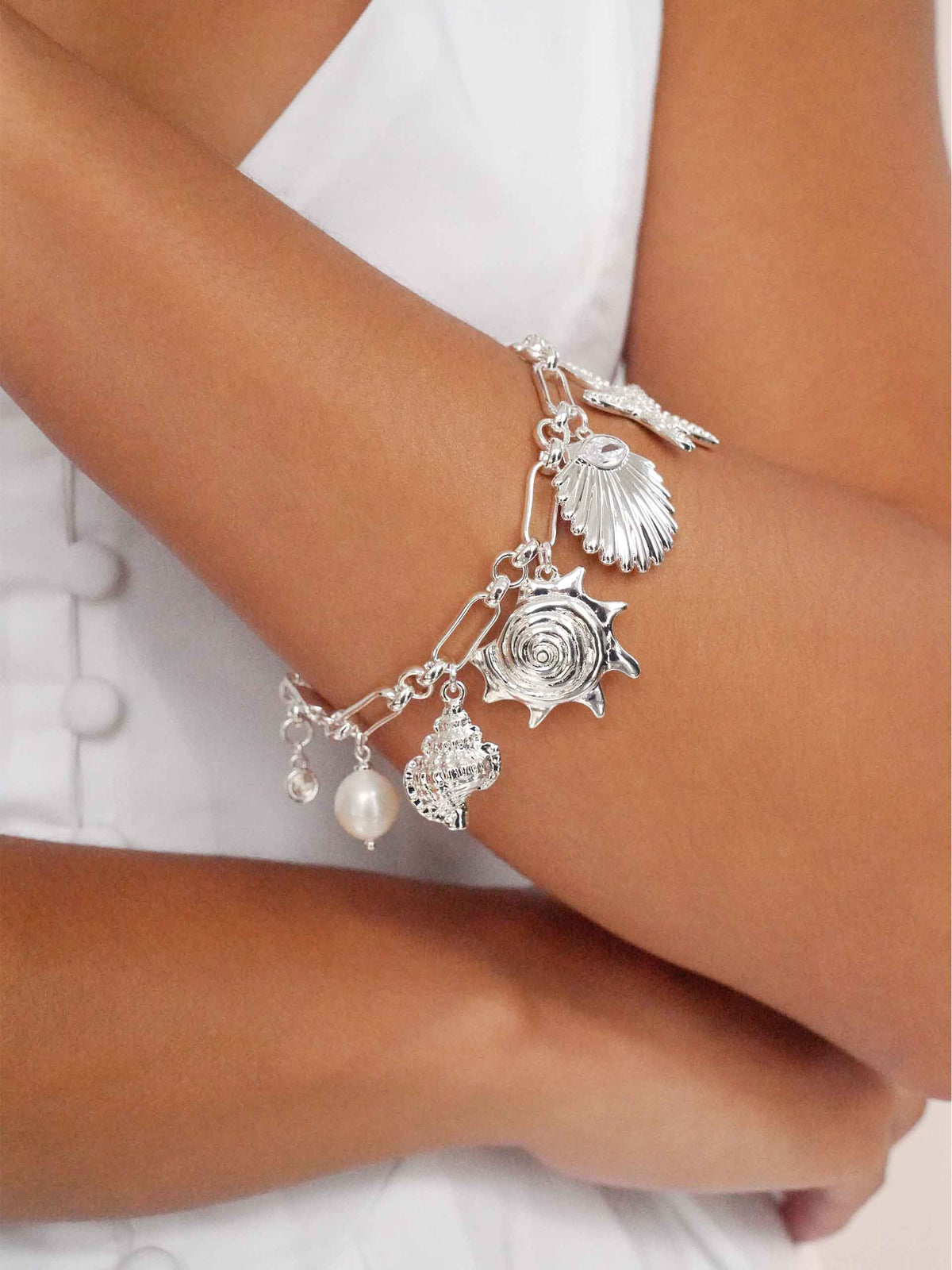 Oceanic Dreams Charm Bracelet - 18k Gold Plated | Ettika