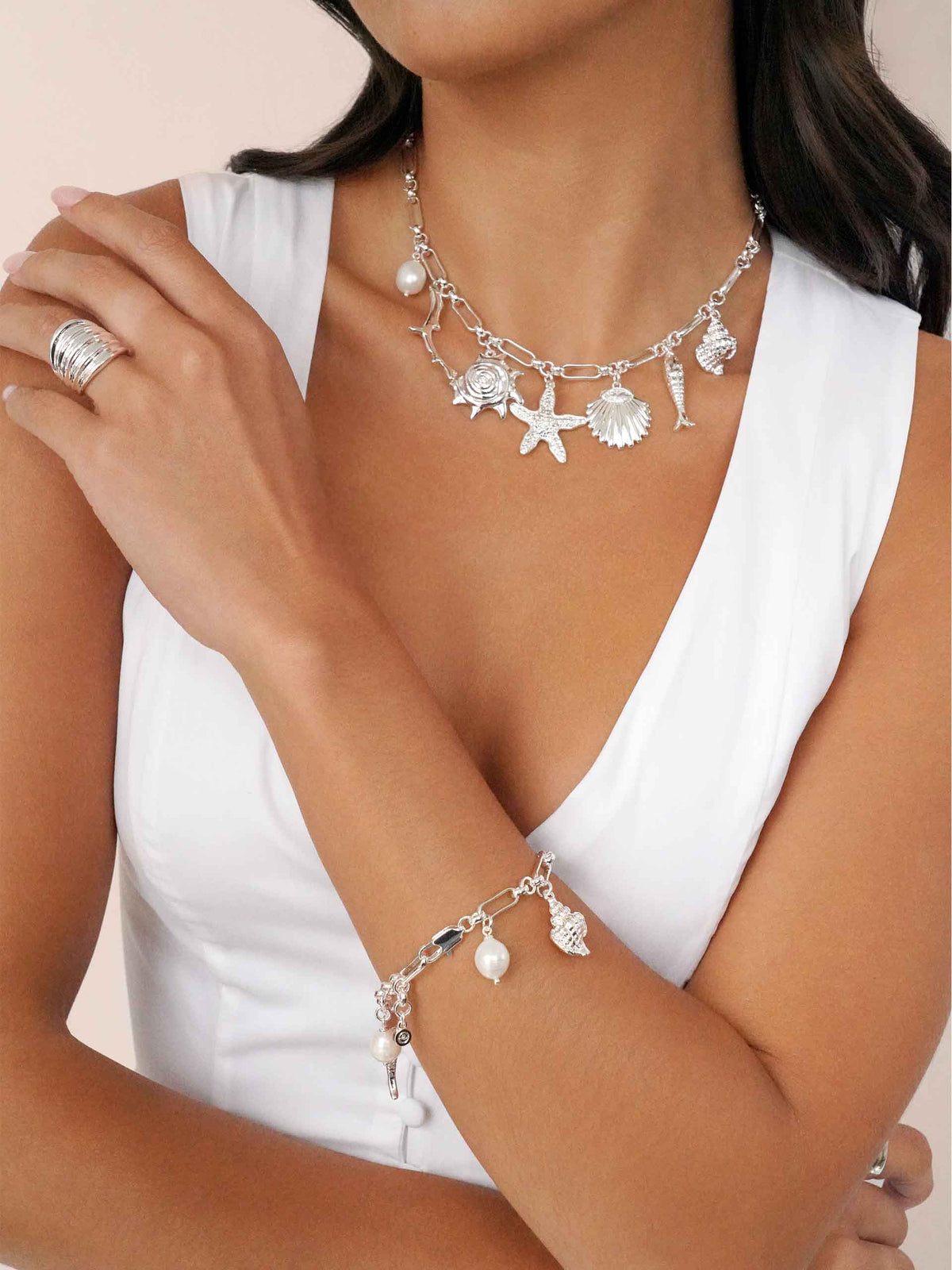 Oceanic Dreams Charm Bracelet - 18k Gold Plated | Ettika