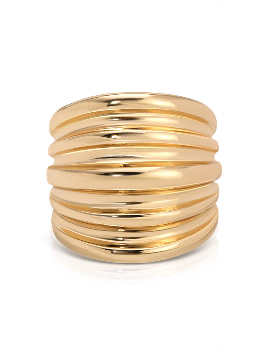 Stacked Band Ring - 18k Gold Plated | Ettika