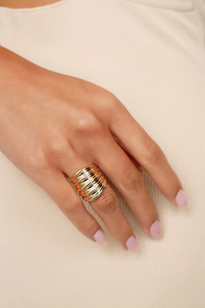 Stacked Band Ring - 18k Gold Plated | Ettika
