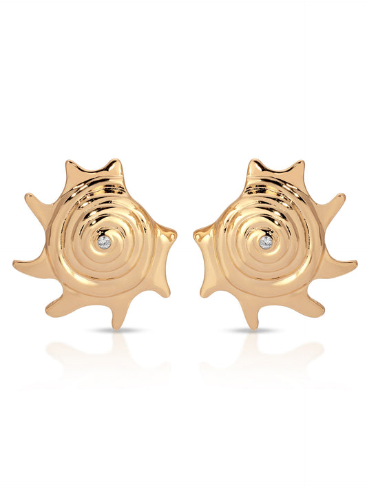 Sorrento Statement Earrings - Clear Crystal with 18k Gold Plating | Ettika