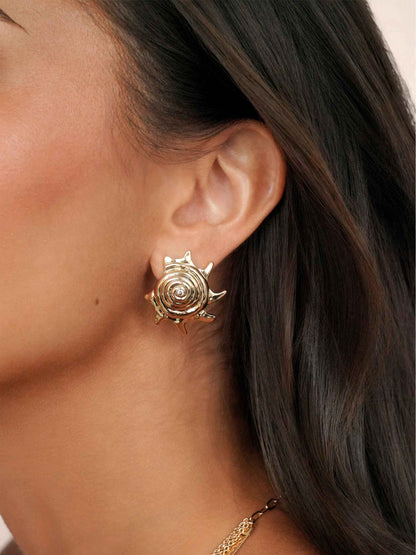 Sorrento Statement Earrings - Clear Crystal with 18k Gold Plating | Ettika