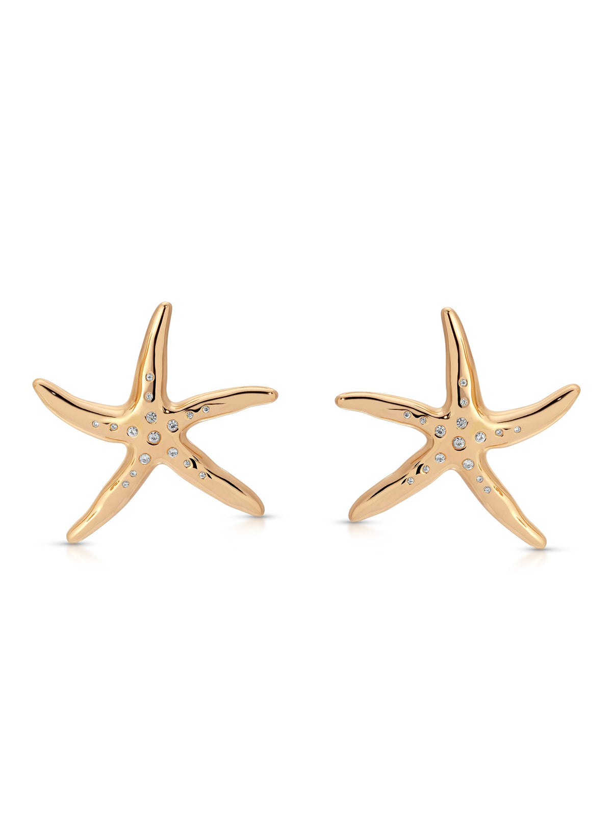 Starfish Luxe Earrings - Clear Crystal with 18k Gold Plating | Ettika