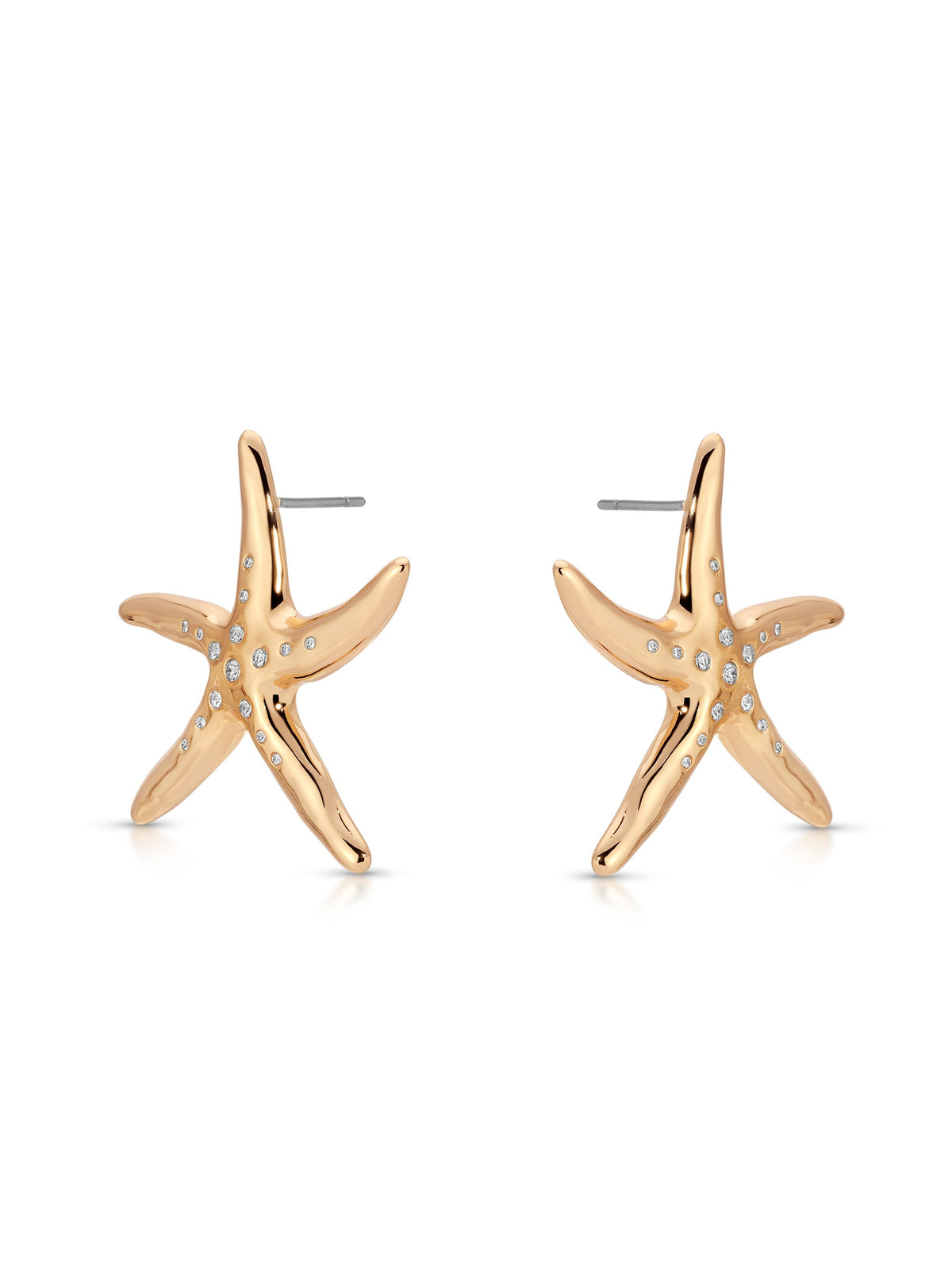 Starfish Luxe Earrings - Clear Crystal with 18k Gold Plating | Ettika