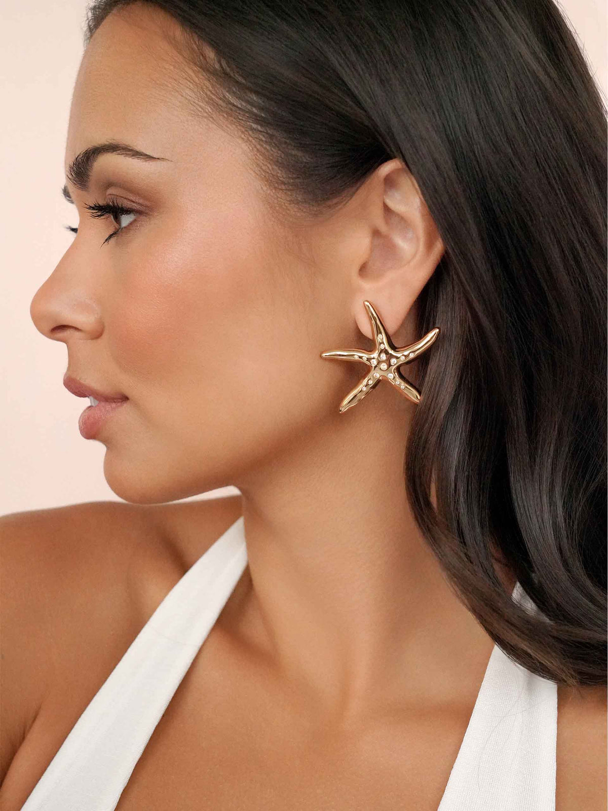 Starfish Luxe Earrings - Clear Crystal with 18k Gold Plating | Ettika