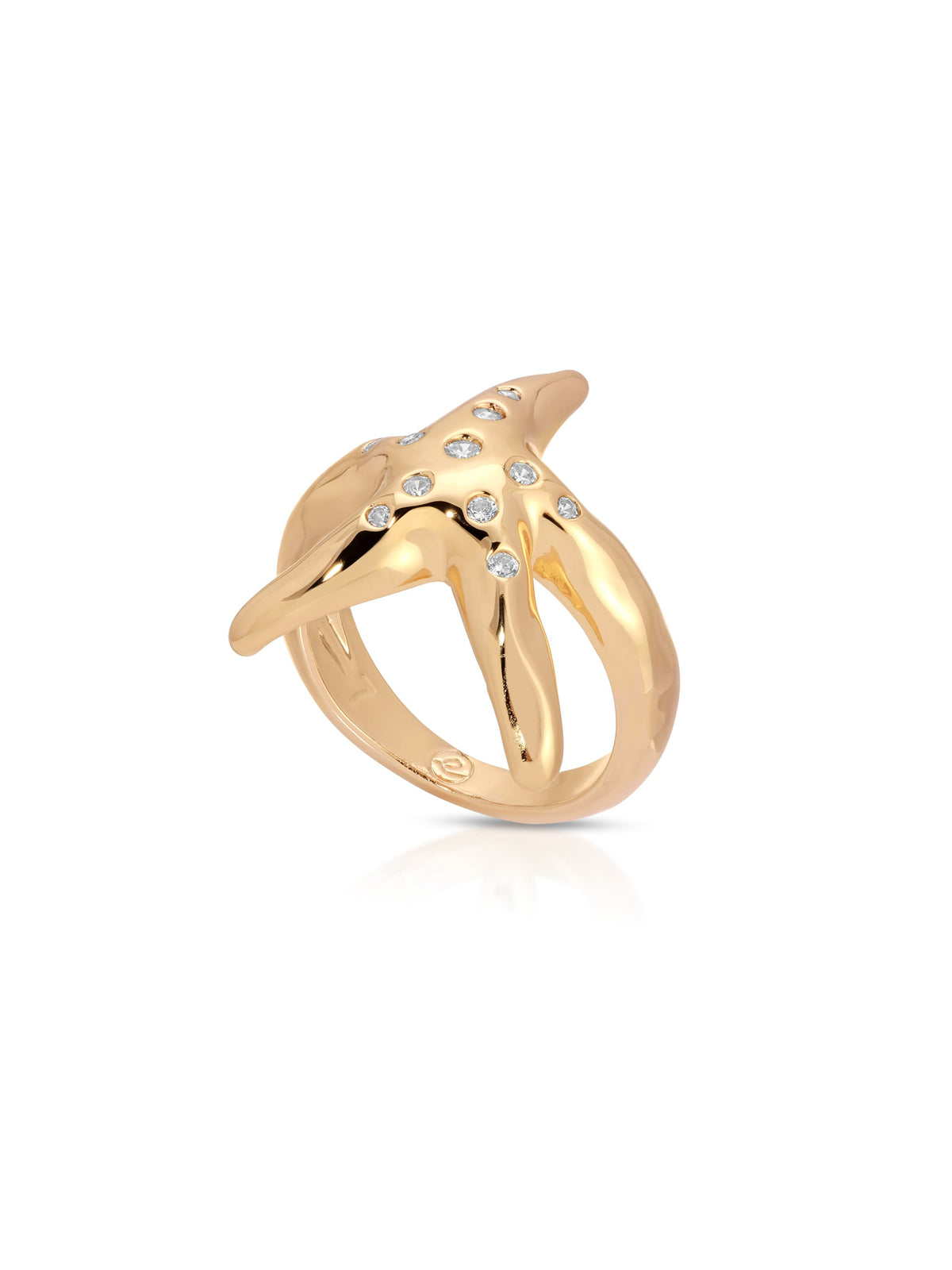 Starfish Ring — Luxe Edition by Ettika - Clear Crystal with 18k Gold Plating | Ettika
