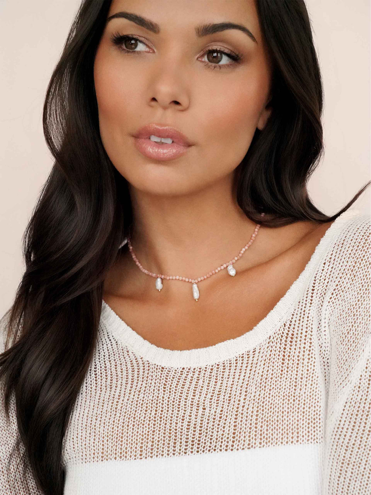 Ibiza Beaded Choker - Coral with 18k Gold Plating | Ettika