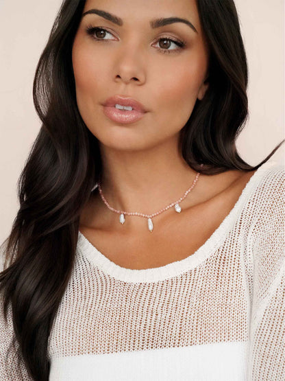 Ibiza Beaded Choker - Coral with 18k Gold Plating | Ettika