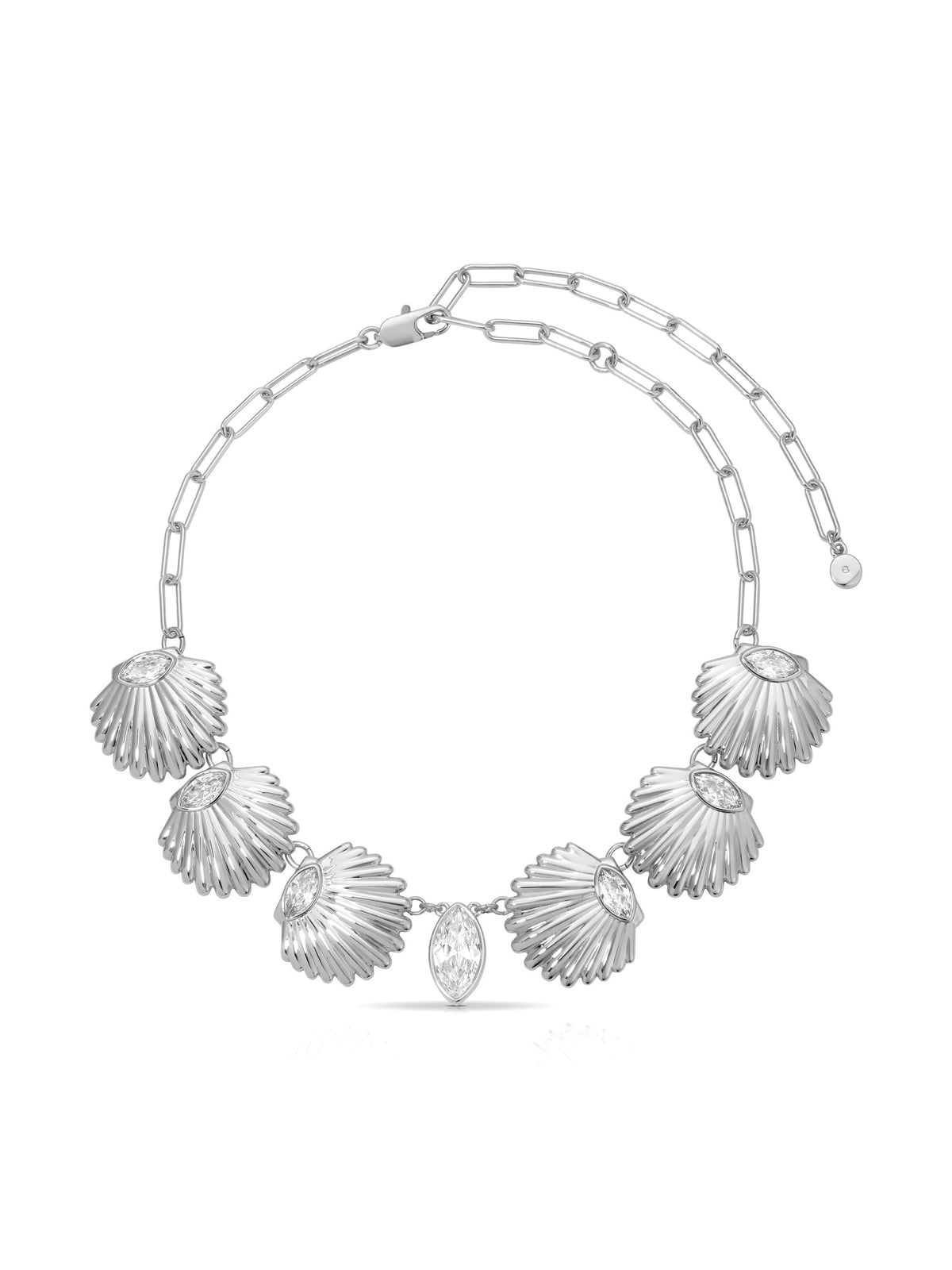Santorini Shell Choker - Clear Crystal with 18k Gold Plating | Ettika