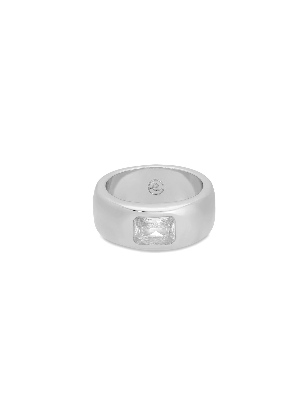 Emerald Cut Treasure Ring - Clear Crystal with 18k Gold Plating | Ettika