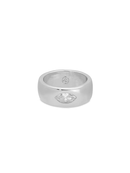 Marquise Cut Treasure Ring - Clear Crystal with 18k Gold Plating | Ettika