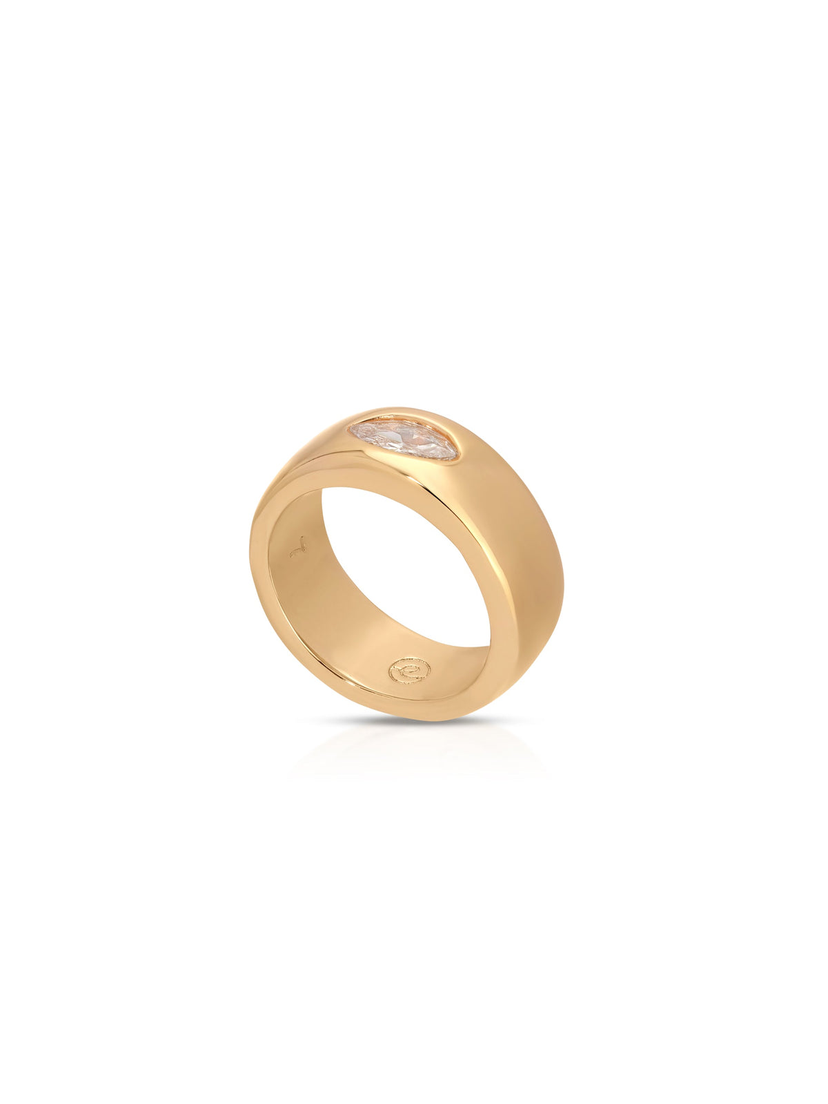 Marquise Cut Treasure Ring - Clear Crystal with 18k Gold Plating | Ettika