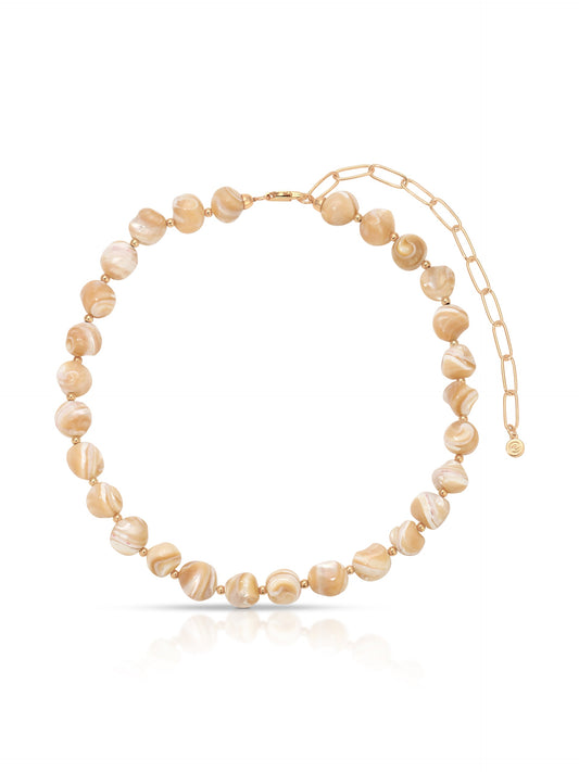 Coastal Beauty Necklace - Brown Shell with 18k Gold Plating | Ettika
