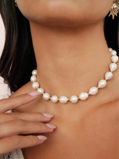 Freshwater Pearl Necklace - Pearl with 18k Gold Plating | Ettika