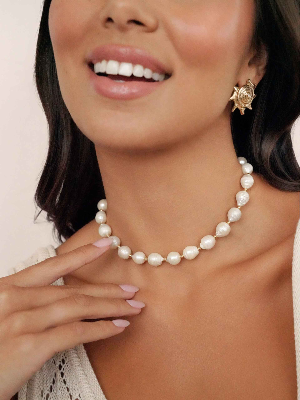 Freshwater Pearl Necklace - Pearl with 18k Gold Plating | Ettika