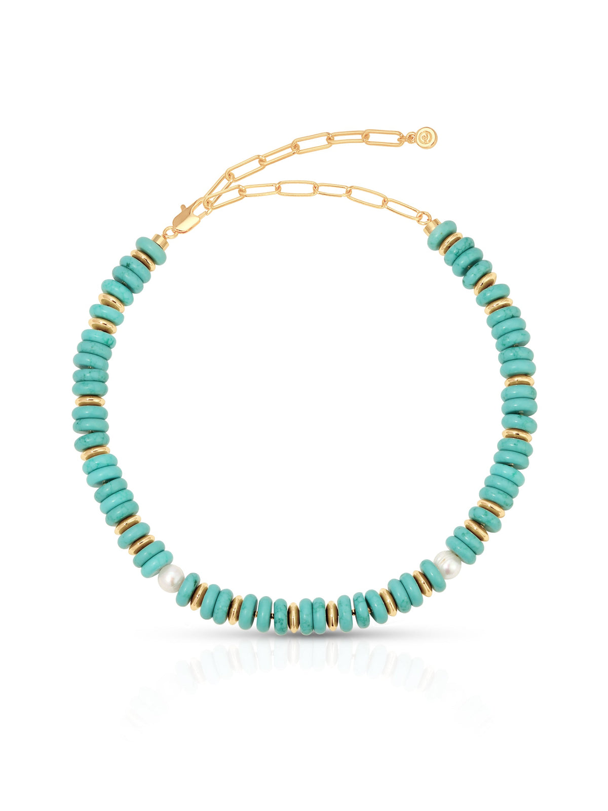 Amalfi Necklace - Turquoise with 18k Gold Plating | Ettika