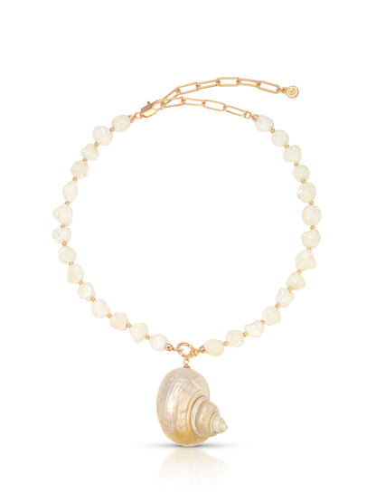 Sunken Treasure Shell Necklace - Shell with 18k Gold Plating | Ettika