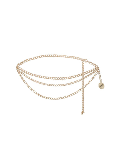 Modern Edge Layered Waist Chain - Gold Tone | Ettika