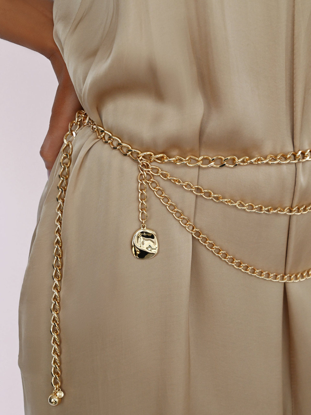 Modern Edge Layered Waist Chain - Gold Tone | Ettika
