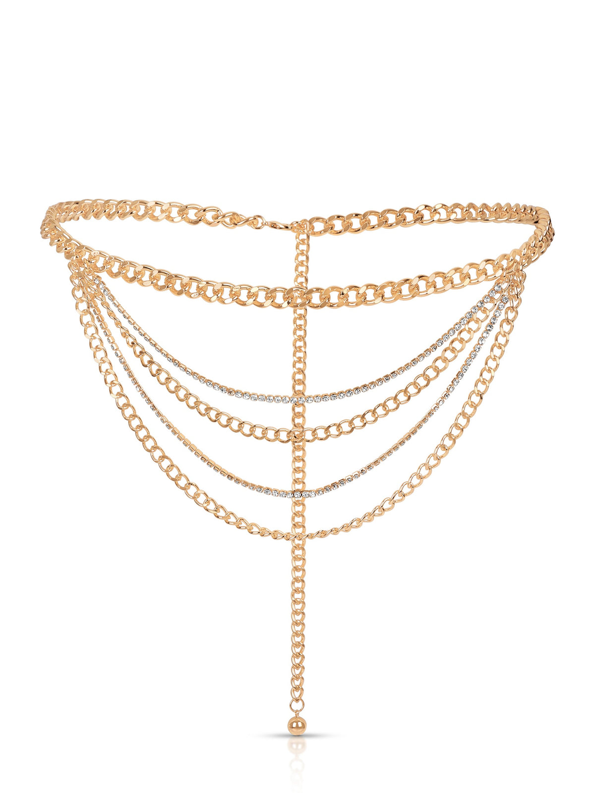 Nightlife Layered Waist Chain - Gold Tone | Ettika